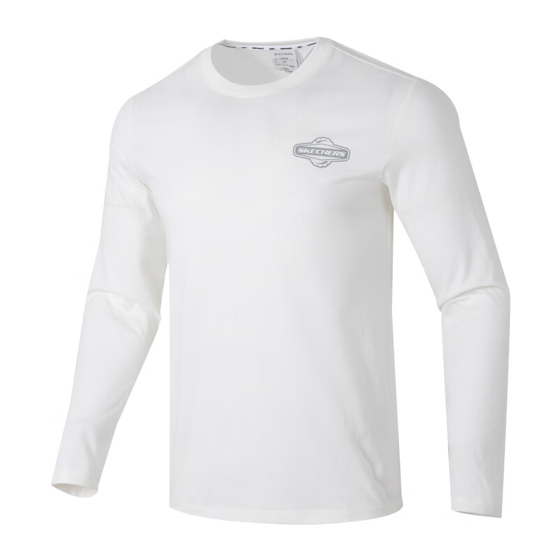 斯凱奇Skechers男裝 2024冬季新款運(yùn)動服健身訓(xùn)練舒適透氣休閑長袖T恤 L323M115-0074