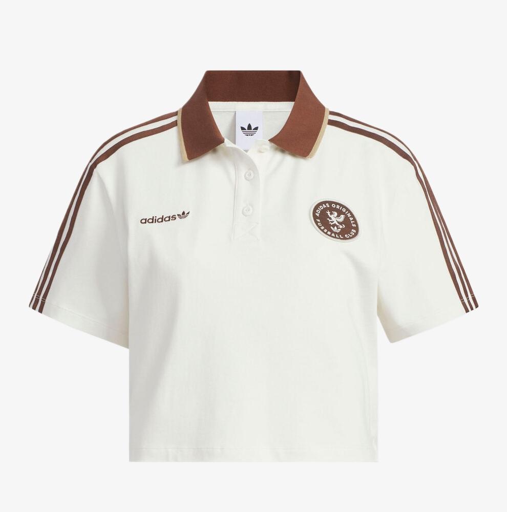 adidas阿迪達(dá)斯三葉草復(fù)古球衣風(fēng)運(yùn)動(dòng)純棉短款POLO衫女裝夏季新款KH1187