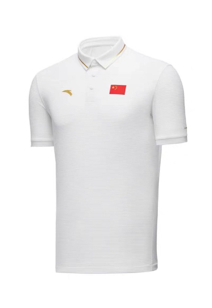 安踏2025夏新贊助款國家隊Polo衫女休閑運動短T冰膚科技462520104-1