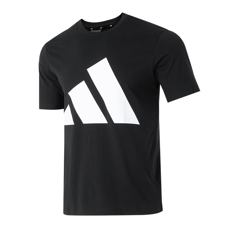 Adidas阿迪達斯男裝短袖半袖上衣圓領運動服黑色休閑T恤JE8945